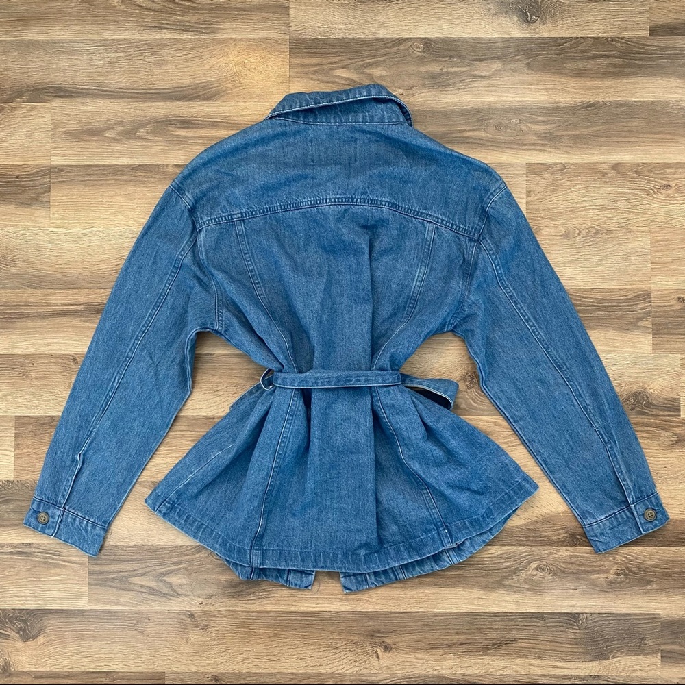 Who What Wear Denim Belted Jacket - Picture 2 of 6